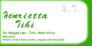 henrietta tihi business card